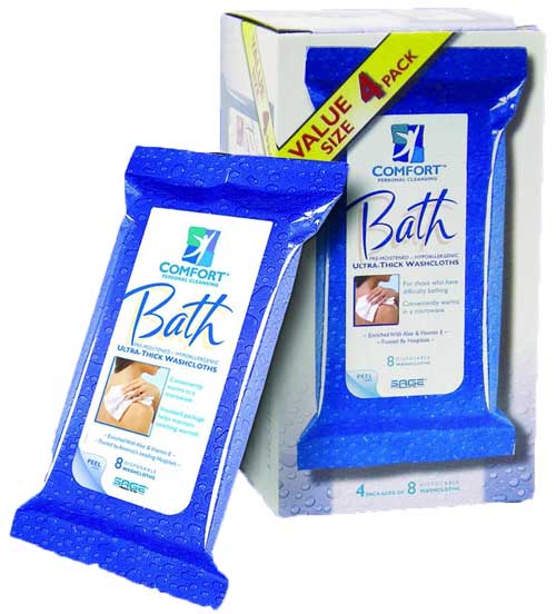 Sage Comfort Bath Cleansing System Comfort Bath Cleansing System: Deodorizing Cloth 1 Pack