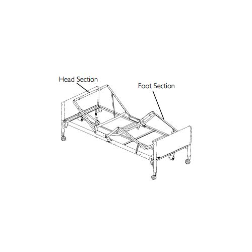 Invacare Manual Hospital Bed 5703IVC Adjustable Bed Frame.