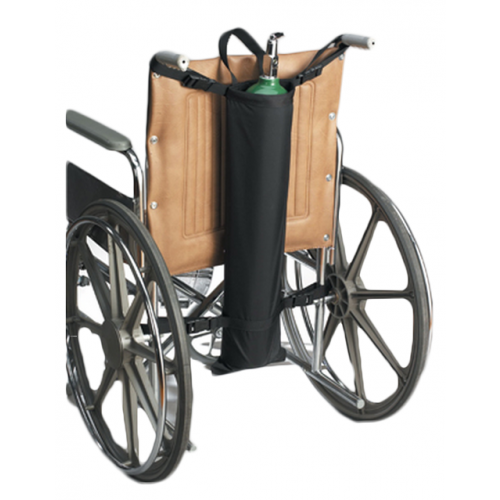 Wheelchair oxygen tank carrier wheels
