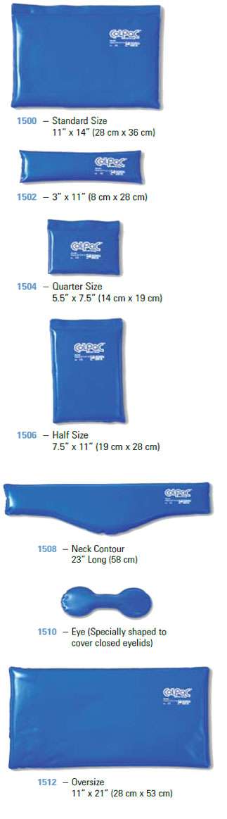 ColPac Blue Vinyl Cold Pack Options
