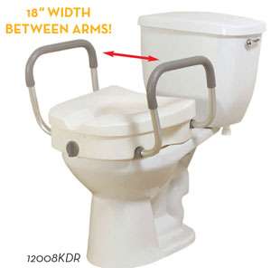Drive Medical 2 in 1 Locking Elevated Toilet Seat