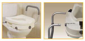 Drive Medical 2 in 1 Locking Elevated Toilet Seat