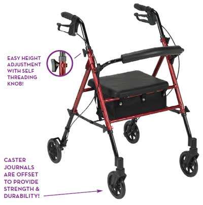 Aluminum Lightweight Rollator Walker