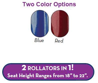 Lightweight Rollator Walker Color Options