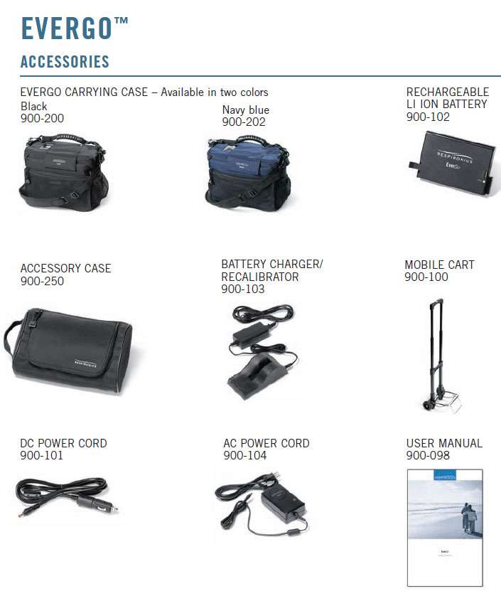 Respironics EverGo Accessories