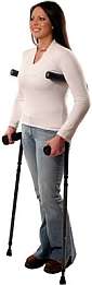 Millennial Medical In-Motion Forearm Crutch in use