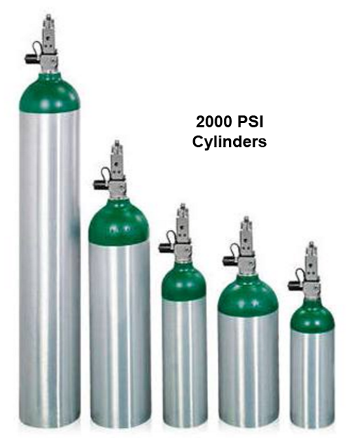 UltraFill 2000 psi Compatible Oxygen Tanks