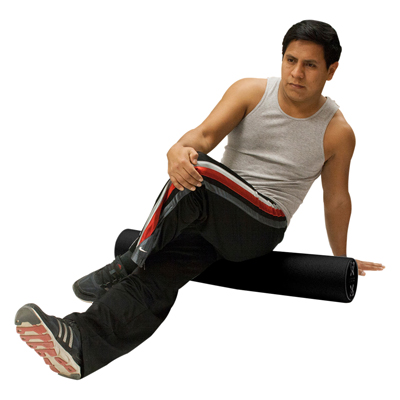 Full Black Roller on Glutes
