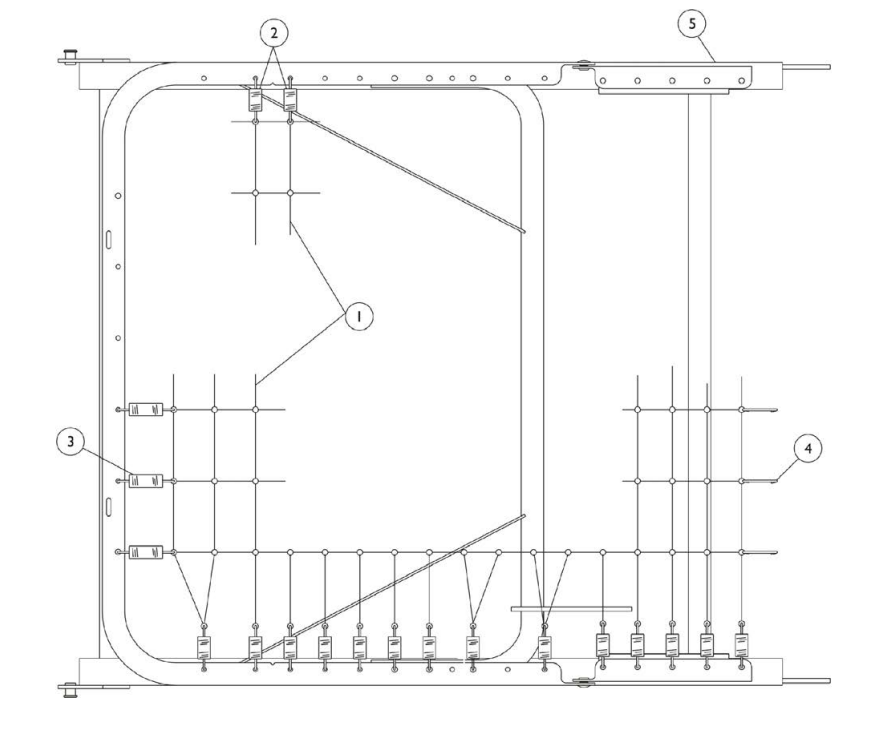 Invacare Hospital Bed 5000IVC Headspring Diagram