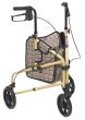 Winnie Lite Supreme Aluminum 3-wheeled Rollator Tan Frame with Plaid Bag