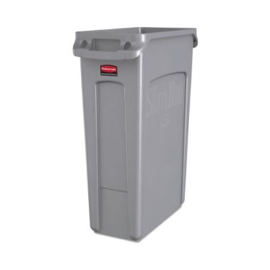 Rubbermaid Vented Slim Jim 23 Gal LLDPE Trash Can - FG354060GRAY