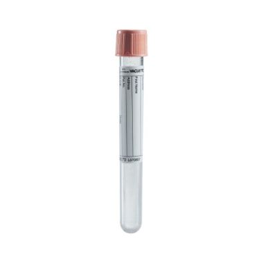 Vacuette K2E K2EDTA Tube - Pink, 13x100 mm, 6 mL