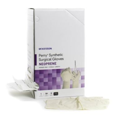 McKesson Perry Synthetic Neoprene Powder-Free Sterile Surgical Gloves