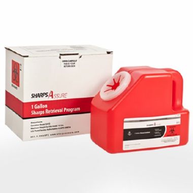 28 Gallon Assure Red Vertical Entry Mailback Sharps Container - SA28GU