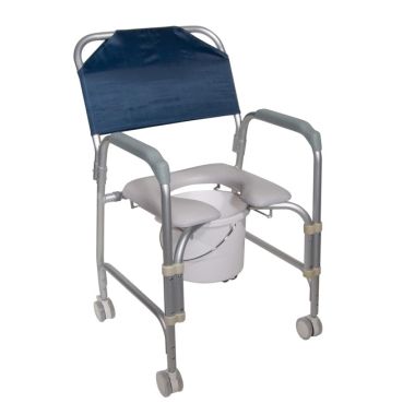 Portable Lightweight Shower Chair Commode with Casters