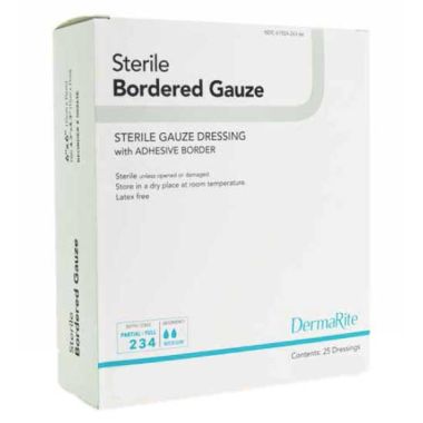 Dermarite Bordered Gauze Dressing with Adhesive Border, Sterile & Non-Sterile