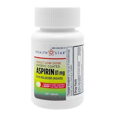 McKesson 81 mg Pain Relief Aspirin Tablets