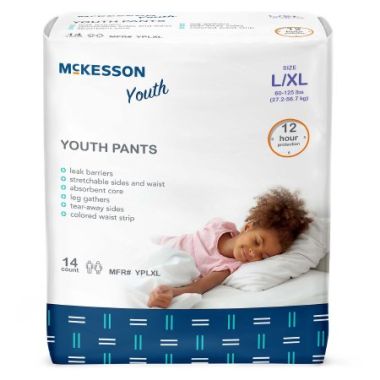 McKesson Heavy Absorbency Unisex Youth Pull On Pants with Tear Away Seams