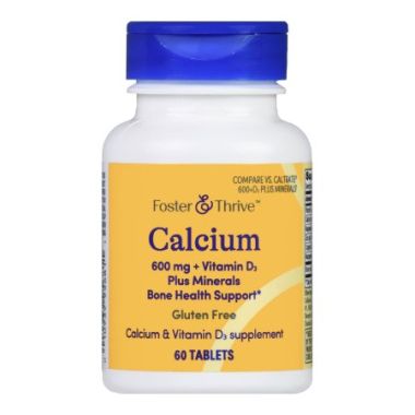 Foster & Thrive Calcium & Vitamin D3 Supplement - 60 Tablets