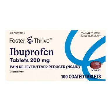 Foster & Thrive Ibuprofen Pain Reliever - Coated Tablets