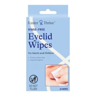 Foster & Thrive Rinse-Free Eyelid Wipes