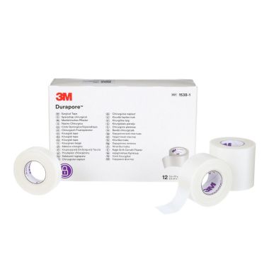 3M Durapore Silk Cloth Surgical Tape 1/2, 1, 2, 3 inch