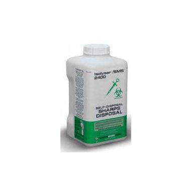 0.79 Gallon Isolyser WasteWise Translucent Vertical Entry Sharps Container - SMS2400