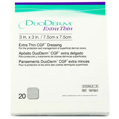 DuoDERM Extra Thin 187901 | Square: 3 x 3 Inch by ConvaTec