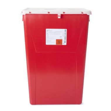 18 Gallon Red Prevent Sharps Disposal Container, Locking Red Port Lid - 2268