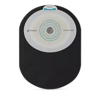 SenSura Mio Flat, Standard Wear, Closed Pouch, Black with Window, Filter