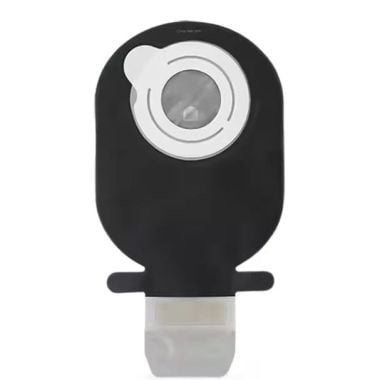 SenSura Mio Flex EasiClose WIDE Outlet Drainable Pouch, Maxi, Black with Window, Filter