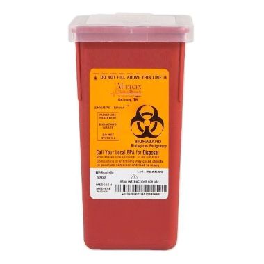1 Quart Red Stackable Sharps Container 8702