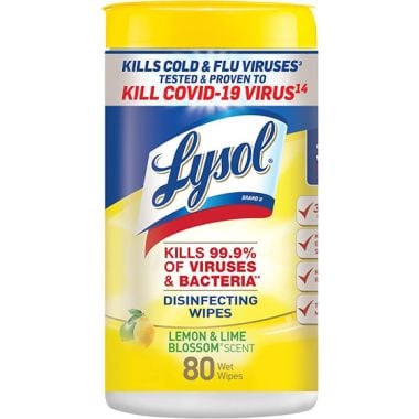 Lysol Lemon and Lime Blossom Scent Disinfecting Wipes