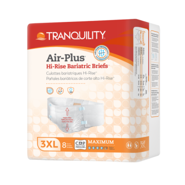 Tranquility Air-Plus Hi-Rise Bariatric Disposable Briefs