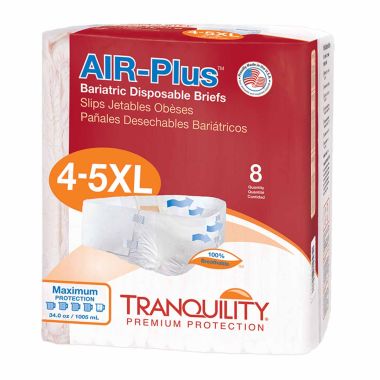 Tranquility Air-Plus Bariatric Disposable Briefs