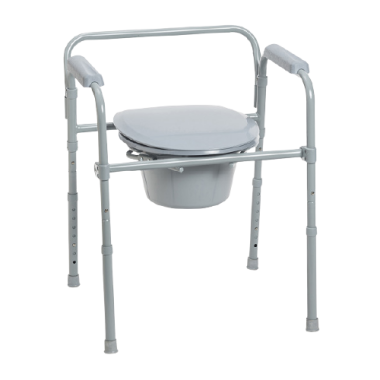 Steel Folding Frame Commode - Retail Packaged