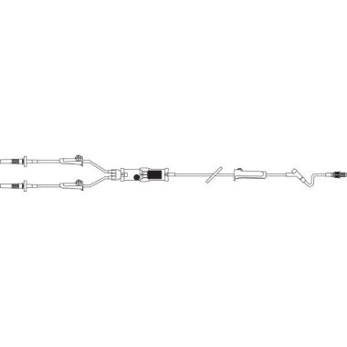 Y-Type Blood/Solution Set with Standard Blood Filter 170 to 260 Micron Filter, an INTERLINK Injection Site