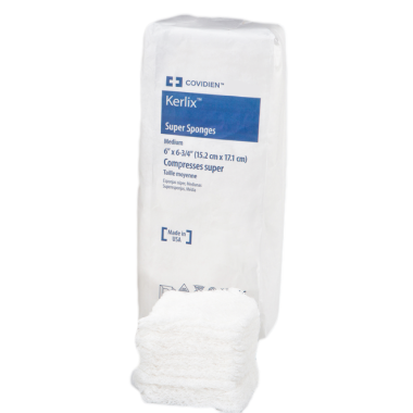 Covidien 3085 KERLIX 6 x 6-3/4 Inch Super Sponge Gauze 6 Ply