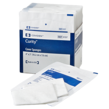 Curity 4 x 3 Inch Cover Sponges, Sterile - 3157