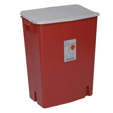 30 Gallon SharpSafety Red Sharps Container with Horizontal/Vertical Entry - 8930SA