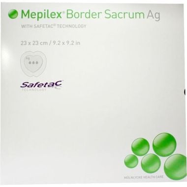 Mepilex Border Sacrum Ag 382490 | 9.2 x 9.2 Inch by Molnlycke