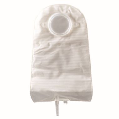 Urostomy Pouch with Fold Over Tab Transparent with 1-Sided Comfort Panel 10 Inch