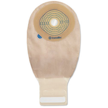 Esteem One-Piece Drainable Pouch with Cut-to-Fit Durahesive Plus Skin Barrier InvisiClose Tail Closure and Filter Transparent with 2-Sided Comfort Panel