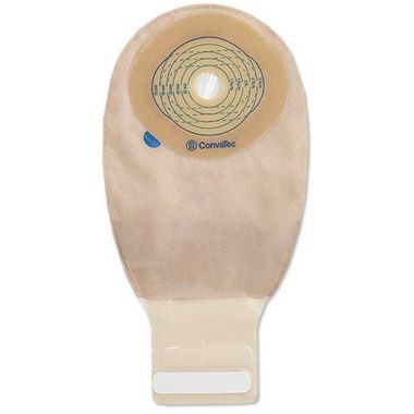 Esteem One-Piece Drainable Pouch with Cut-to-Fit Durahesive Plus Skin Barrier InvisiClose Tail Closure and Filter Transparent with 1-Sided Comfort Panel