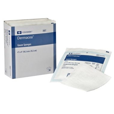 Dermacea 4 x 4 Inch Gauze Sponge 8 Ply, Sterile - 441001