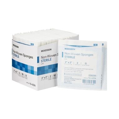 McKesson 2 x 2 Inch Non-Woven Sponges 4 Ply, Sterile - 16-4224 