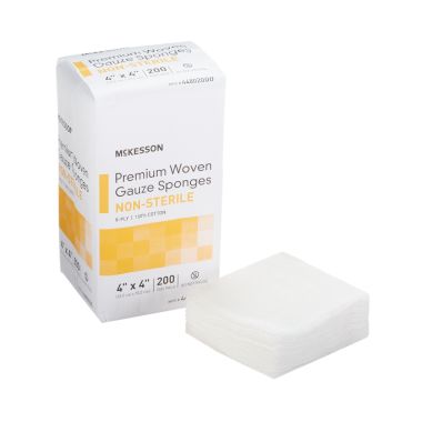 McKesson 4 x 4 Inch Premium Woven Gauze Sponges - 44802000