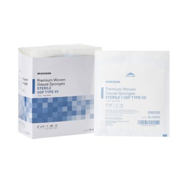 Medi-Pak 4 x 4 Inch USP Type VII Gauze Sponges 12 Ply, Sterile - 16-42412
