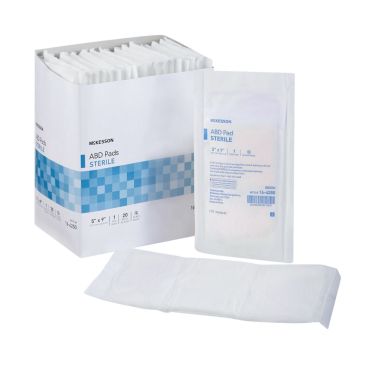 Mckesson ABD Pads | Non-Woven Cellulose Moisture Barrier - Sterile