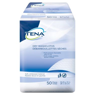 TENA Dry Washcloths